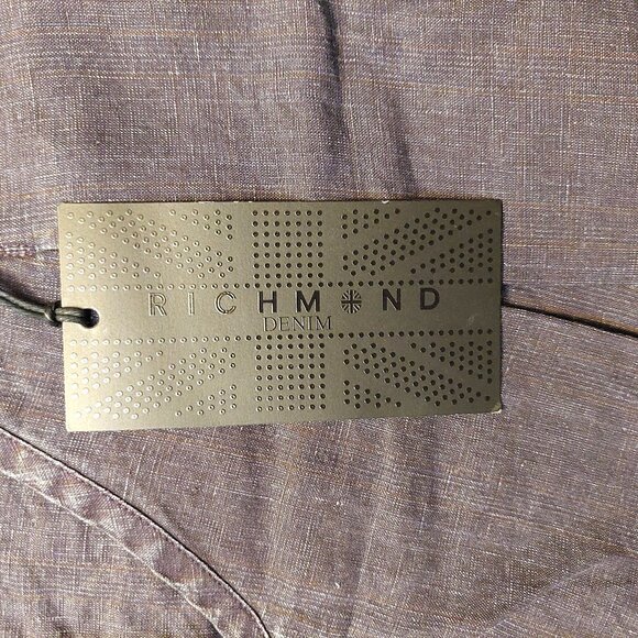 Richmond Cuffed Dark Wash Blue Denim Drawstring Shorts Sz 42 NWT - Picture 14 of 14